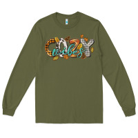 Army Green Cozy vibes Long Sleeve Tee - NancyCooperArtShop