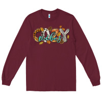 Burgundy Cozy vibes Long Sleeve Tee - NancyCooperArtShop