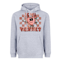 Heather Grey Be My Valentines Heavyweight Hoodie - CowhideDigitalArt