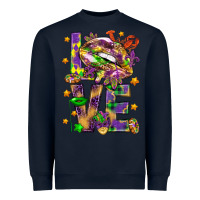 Navy Mardi Gras love lips Heavyweight Sweatshirt - HowdyJamesFarm