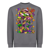 Storm Mardi Gras love lips Heavyweight Sweatshirt - HowdyJamesFarm