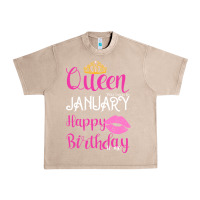 French Oak Queen Was Born İn January Happy Birthday Urban Heavy Tee - Bettercallsaul