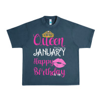 Midnight Navy Queen Was Born İn January Happy Birthday Urban Heavy Tee - Bettercallsaul