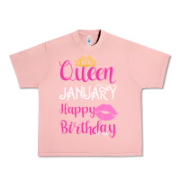 Salmon Queen Was Born İn January Happy Birthday Urban Heavy Tee - Bettercallsaul