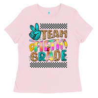 Bubblegum Pink team fifth grade Ladies Tee - NancyCooperArtShop