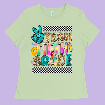 Team Fifth Grade Ladies Tee Designed By Nancycooperartshop