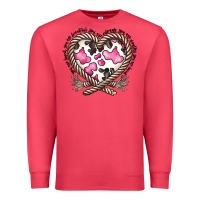 Cardinal western cowhide heart Premium Sweatshirt - CowhideDigitalArt