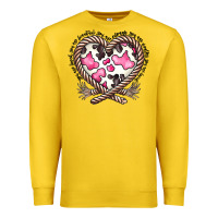 Lemon western cowhide heart Premium Sweatshirt - CowhideDigitalArt