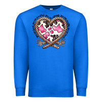 True Royal western cowhide heart Premium Sweatshirt - CowhideDigitalArt