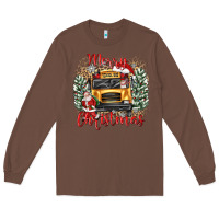 Chestnut merry christmas school bus Long Sleeve Tee - texasbilliewilder