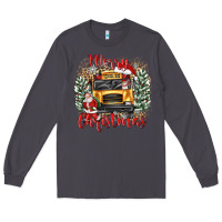Smoke merry christmas school bus Long Sleeve Tee - texasbilliewilder