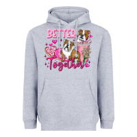 Heather Grey Be Mine Valentine Dog Heavyweight Hoodie - CowhideDigitalArt