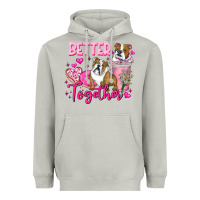 Moon Dust Be Mine Valentine Dog Heavyweight Hoodie - CowhideDigitalArt