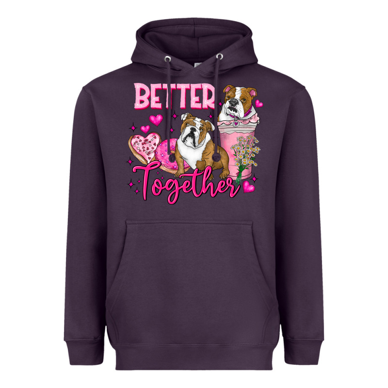 Be Mine Valentine Dog Heavyweight Hoodie by CowhideDigitalArt | Teevron