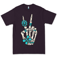 Plum turquoise gemstone skeleton hand Premium Tee - MaliasSmallBusiness