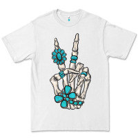 White turquoise gemstone skeleton hand Premium Tee - MaliasSmallBusiness