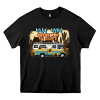 Black wild wild west Heavy Core Tee - NancyCooperArtShop