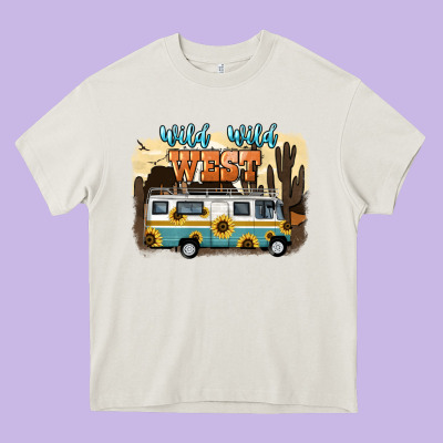 Wild Wild West Heavy Core Tee Designed By Nancycooperartshop