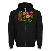 Black Howdy go lucky st. patricks day Zipper Hoodie - FaDigitalArtStudio
