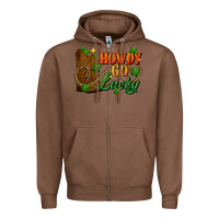 Chestnut Howdy go lucky st. patricks day Zipper Hoodie - FaDigitalArtStudio