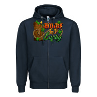 Navy Howdy go lucky st. patricks day Zipper Hoodie - FaDigitalArtStudio