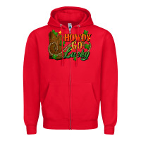 Red Howdy go lucky st. patricks day Zipper Hoodie - FaDigitalArtStudio