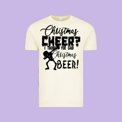 Christmas Cheer I Thought You Said Christmas Beer Vintage Tee Designed By Bettercallsaul