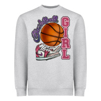 Heather Grey Basketball girl Heavyweight Sweatshirt - HowdyJamesFarm