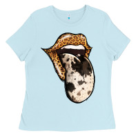 Western Leopard Cowhide Tongue Ladies Tee | Teevron