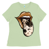 Matcha Western Leopard Cowhide Tongue Ladies Tee - Jasminsmagicworld