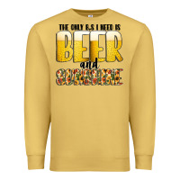 Antique Gold The Only c B s I NeedIs Beer And Sunshine Premium Sweatshirt - CowhideDigitalArt
