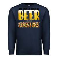Navy The Only c B s I NeedIs Beer And Sunshine Premium Sweatshirt - CowhideDigitalArt