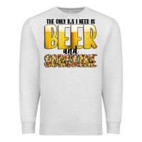 Oatmeal Heather The Only c B s I NeedIs Beer And Sunshine Premium Sweatshirt - CowhideDigitalArt