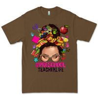 Cacao preschool teacher life  messy bun Premium Tee - NancyCooperArtShop