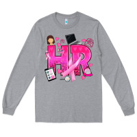 Heather Grey breast cancer hr human resources Long Sleeve Tee - texasbilliewilder