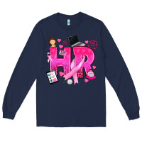 Navy breast cancer hr human resources Long Sleeve Tee - texasbilliewilder