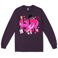 Plum breast cancer hr human resources Long Sleeve Tee - texasbilliewilder
