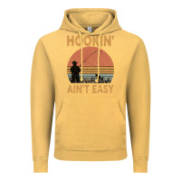 Vintage Mustard Hookin Ain t Easy Fishing Vintage Hoodie - Bettercallsaul