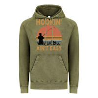 Vintage Olive Hookin Ain t Easy Fishing Vintage Hoodie - Bettercallsaul