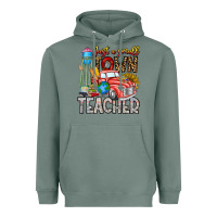 Sage Just a Small Town Teacher Heavyweight Hoodie - CowhideDigitalArt