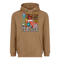 Toasted Coconut Just a Small Town Teacher Heavyweight Hoodie - CowhideDigitalArt
