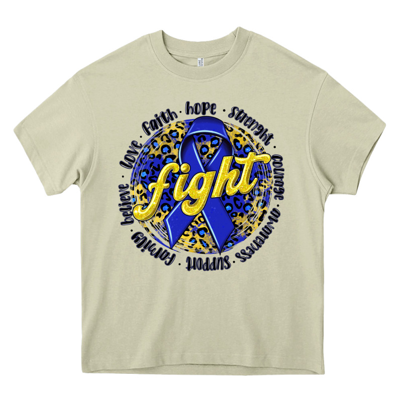 Fight Colorectal Cancer Heavy Core Tee by NancyCooperArtShop | Teevron