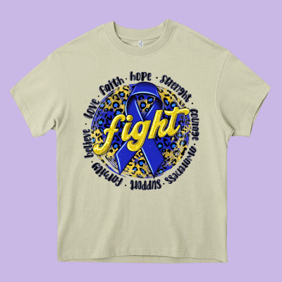 Fight Colorectal Cancer Heavy Core Tee Designed By Nancycooperartshop