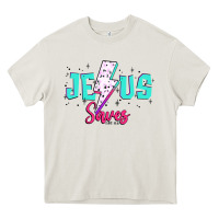 Cream jesus saves Heavy Core Tee - JahusDesignShop