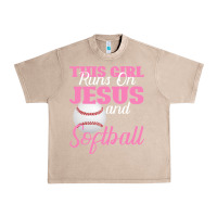 French Oak This Girl Jesus And Softball Urban Heavy Tee - Bettercallsaul