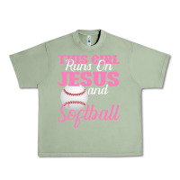 Oil Green This Girl Jesus And Softball Urban Heavy Tee - Bettercallsaul