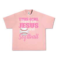 Salmon This Girl Jesus And Softball Urban Heavy Tee - Bettercallsaul