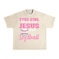 Sandshell This Girl Jesus And Softball Urban Heavy Tee - Bettercallsaul