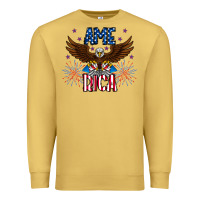 Antique Gold America eagle Premium Sweatshirt - CowhideDigitalArt