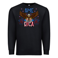 Black America eagle Premium Sweatshirt - CowhideDigitalArt